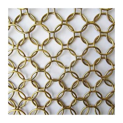 Screen Curtain Stainless Steel Chain Link Mesh Curtains With 1mm Wire Gauge