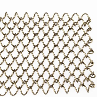 Indoor Partition Decorative Metal Roller Shutter 70mm Mesh 5mm Aperture Spray Paint
