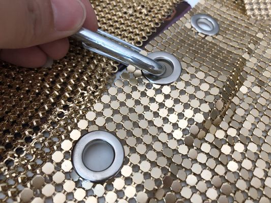 Chainmail Metal Mesh Curtain Silver Sequins SGS Cloth Material Plain Weave
