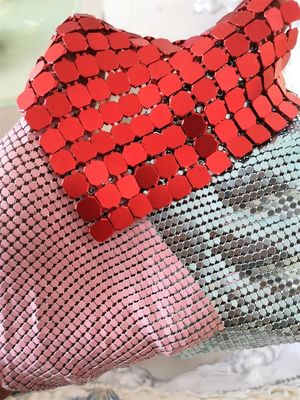 Waterproof Metal Mesh Fabric 3mm Sequin Architectural Partition