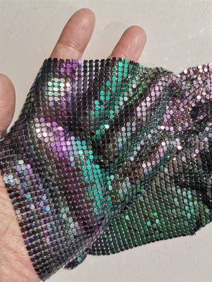 Waterproof Metal Mesh Fabric 3mm Sequin Architectural Partition