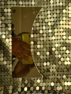 Shuolong Hotel Metal Sheet Cloth Decorative Steel Metal Sequin Cloth