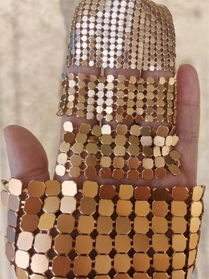 Shuolong Hotel Metal Sheet Cloth Decorative Steel Metal Sequin Cloth