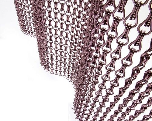 Customizable Aluminium Chain Fly Screen Wire Diameter 2mm Standard Size 12mm*24mm