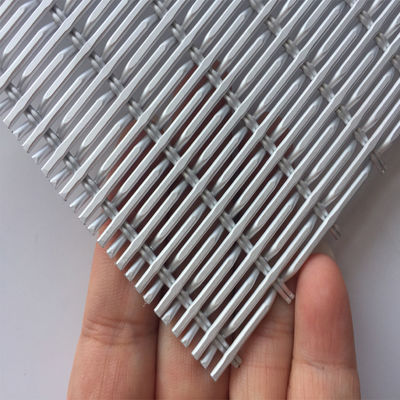 Silver Stainless Steel Architectural Mesh For Customized Building Facade