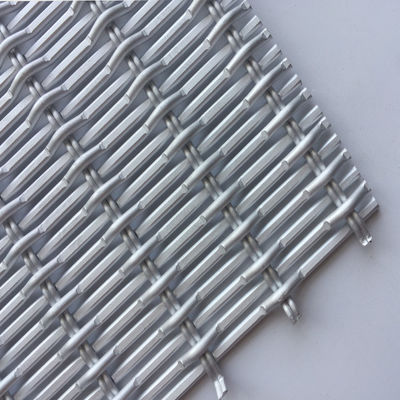 Silver Stainless Steel Architectural Mesh For Customized Building Facade