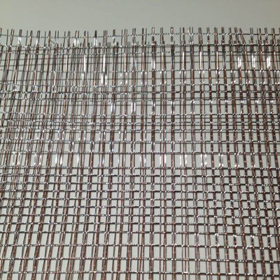 Customized Glass Laminated Wire Mesh For Ceilings And Etched Graphics