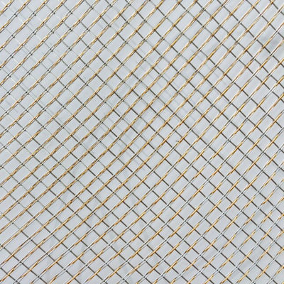 Customized Glass Laminated Wire Mesh For Ceilings And Etched Graphics
