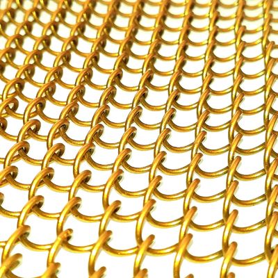 9mm Wire Pitch Metal Coil Drapery For Customized Width Requirements