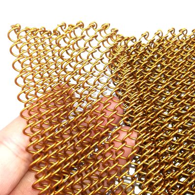 9mm Wire Pitch Metal Coil Drapery For Customized Width Requirements