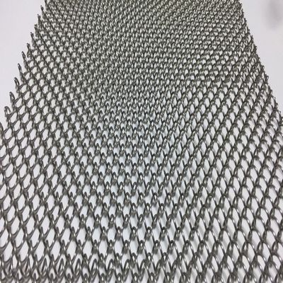Interior Decoration 80% Open Area Metal Coil Drapery With Customized Length And 9mm Wire Pitch ISO9001 Certification
