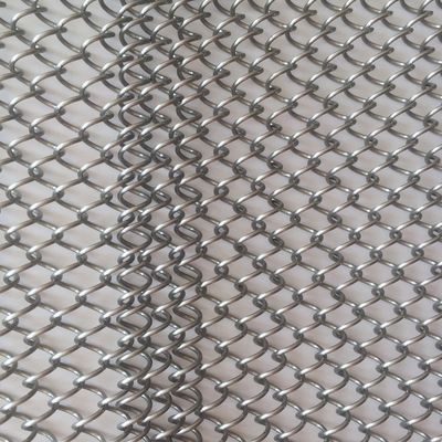 Interior Decoration 80% Open Area Metal Coil Drapery With Customized Length And 9mm Wire Pitch ISO9001 Certification