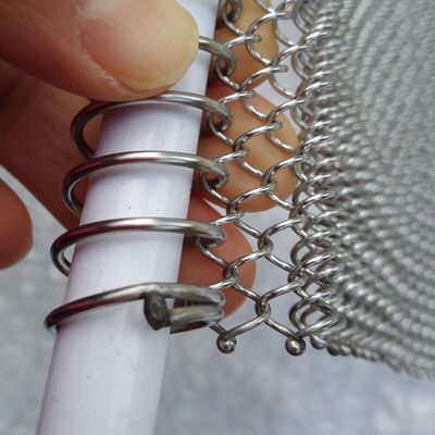 0.5-2mm Thickness Bronze Metal Coil Drapery For Round Window Treatment Curtain