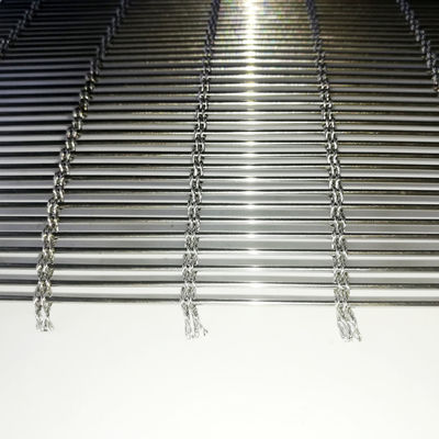 Stainless Steel Architectural Woven Wire Mesh Polished Surface ISO9001 Certified