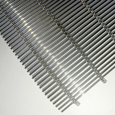 Stainless Steel Architectural Woven Wire Mesh Polished Surface ISO9001 Certified