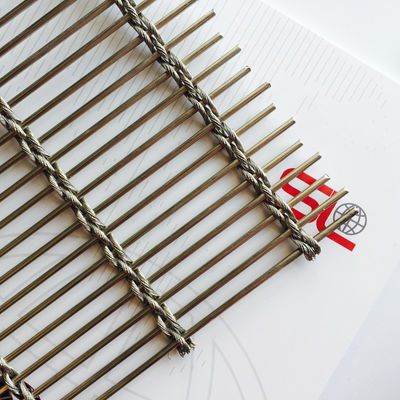 Customizable Architectural Woven Wire Mesh / Stainless Steel Woven Wire Mesh for Facades