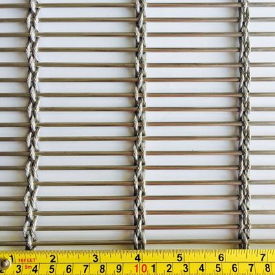 Customizable Architectural Woven Wire Mesh / Stainless Steel Woven Wire Mesh for Facades