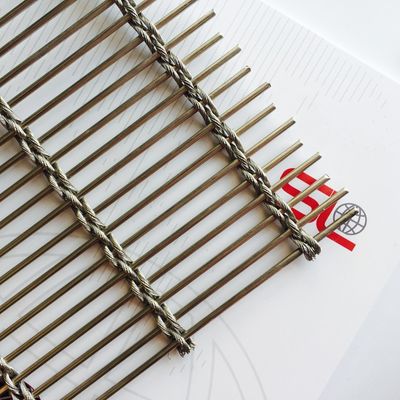 Customizable Architectural Woven Wire Mesh / Stainless Steel Woven Wire Mesh for Facades
