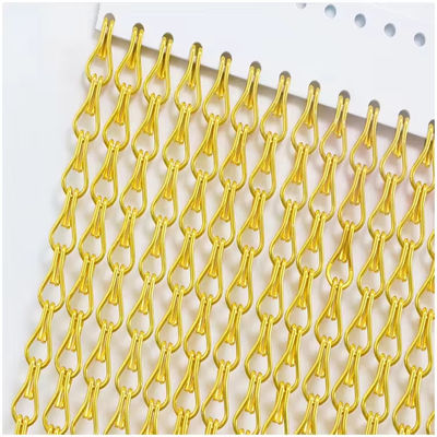 Aluminum Anoding Customizable Flexible Metal Mesh Fabric For Curtains Partitions And Ceiling