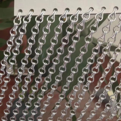Aluminum Chain Curtain Fly Screen Durability Ventilated Screen Doors