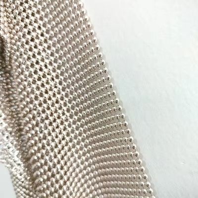Flexible Aluminum Metal Sequin Mesh Metallic Cloth Chain Mail Curtain Fabric
