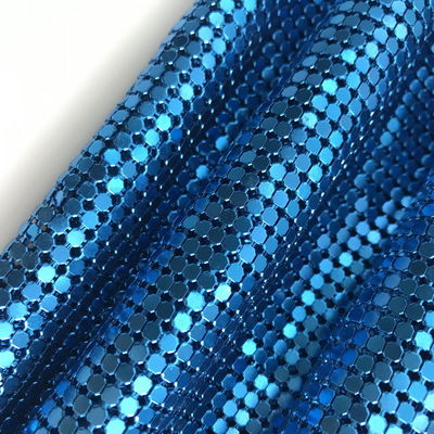Flexible Aluminum Sequin Mesh Fabric Chain mail Fabric For Table Cloth Chain mail Curtains