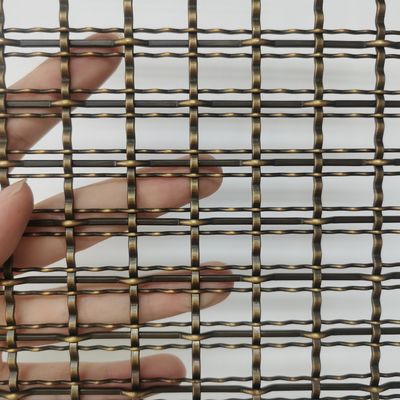 Corrosion Resistant Bronze Stainless Steel Woven Wire Mesh For Cabinetry