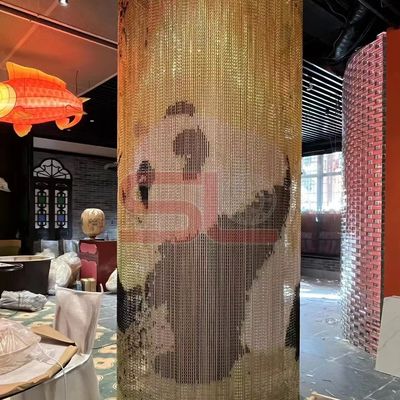Aluminum Chain Type Good Ventilation Performance Interior Decoration Partition Ceiling