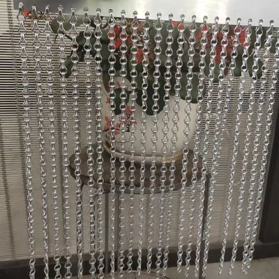 Measures 90x210cm Chain Link Wire Mesh Curtain Size  for Commercial Security Barriers