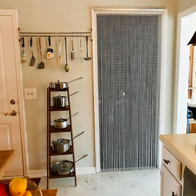 Durable Pure Aluminium Chain Fly Screen Door Fly Screen Curtain Chain Link Curtains Fly Screens