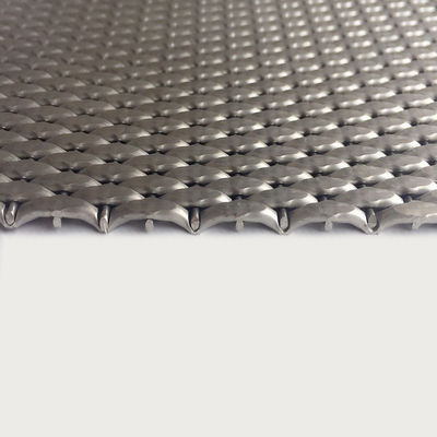 2-6mm Silver Metallic Stainless Steel Decorative Wire Mesh Grilles For Modern Cabinet Doors