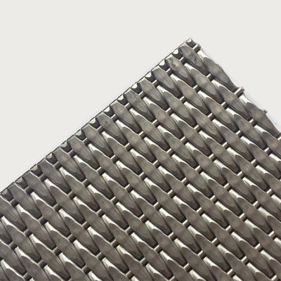 2-6mm Silver Metallic Stainless Steel Decorative Wire Mesh Grilles For Modern Cabinet Doors