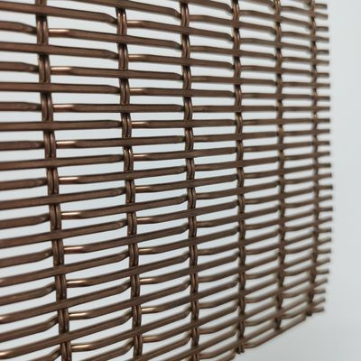 Fireproof Decorative Wire Mesh Grilles With PVDF Surface Treatment