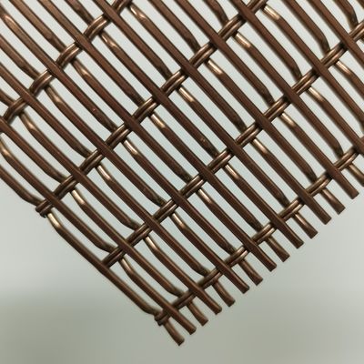 Fireproof Decorative Wire Mesh Grilles With PVDF Surface Treatment