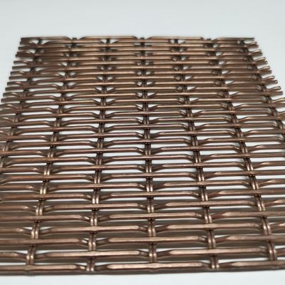 Fireproof Decorative Wire Mesh Grilles With PVDF Surface Treatment