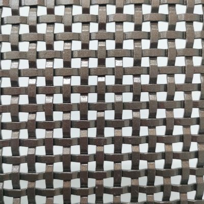 Stainless Steel Decorative Woven Wire Mesh Grilles For Architectural