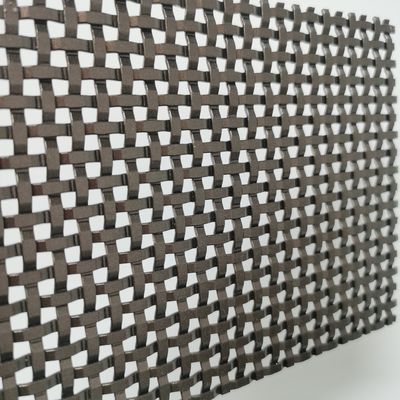 Stainless Steel Decorative Woven Wire Mesh Grilles For Architectural