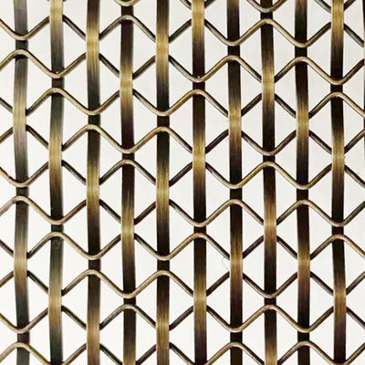 Bending Decorative Metal Wire Grilles With Tightly Woven Mesh