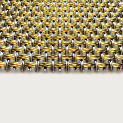 32% Opening Area Architecture Decorative Woven Metal Grilles for Cabinet