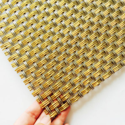 32% Opening Area Architecture Decorative Woven Metal Grilles for Cabinet