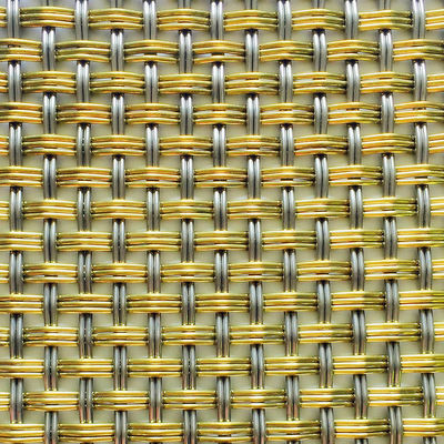 32% Opening Area Architecture Decorative Woven Metal Grilles for Cabinet
