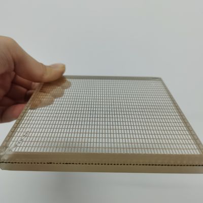 304 316L Stainless Steel Wire Mesh Laminated Glass With 21 Mesh