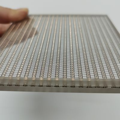 Gold Glass Laminated Wire Mesh 10-100 Mesh For Various Applications