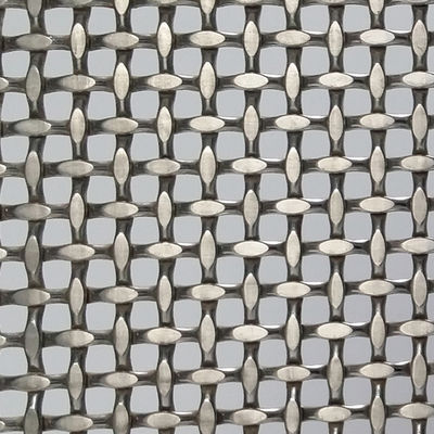 Stainless Steel Architectural Woven Mesh Fabric Anti Brass Color For Custom Facades
