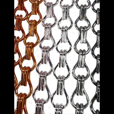 24mm Chain Distance Aluminium Chain Fly Screen Easy to Install Rails Fittings Included