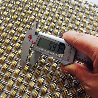 External Facades Decorative Wire Mesh For Cabinets In Long Lasting Stainless Steel