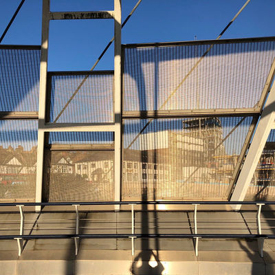Gray Woven Steel Panels With Anodizing Treatment Improve Architectural Art