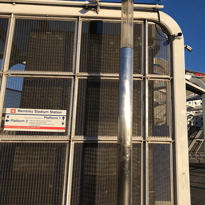 Gray Woven Steel Panels With Anodizing Treatment Improve Architectural Art