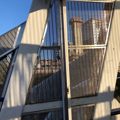 Gray Woven Steel Panels With Anodizing Treatment Improve Architectural Art