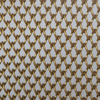 Metal Coil Drapery Metal Wire Mesh Curtain / Aluminum Metal Mesh Curtain